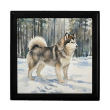 Alaskan Malamute Trinket Box