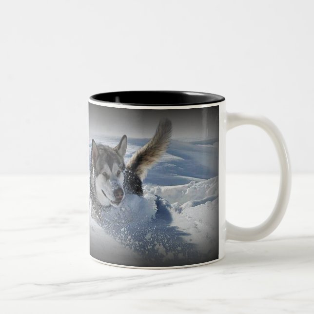 Alaskan Malamute Two-Tone Coffee Mug (Right)