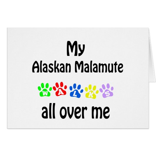Alaskan Malamute Walks Design (Front Horizontal)