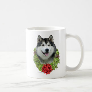 Alaskan Malamute Wreath Coffee Mug