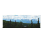Alaskan Mountain Range Panoramic Photography Canvas Print