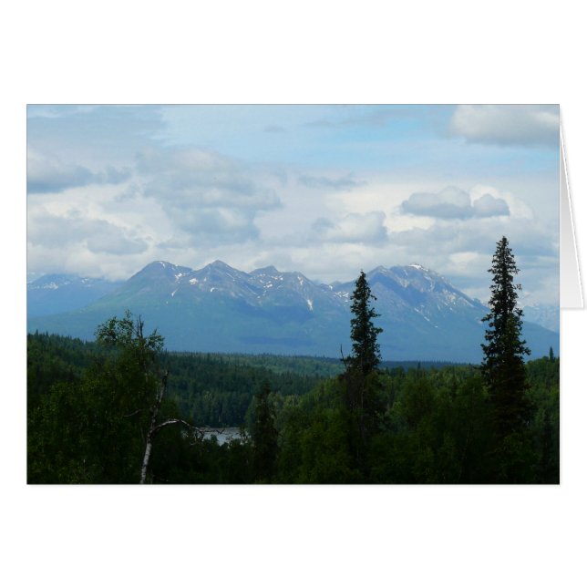 Alaskan Mountain Range Panoramic Photography Cards (Front Horizontal)