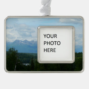 Alaskan Mountain Range Panoramic Photography Christmas Ornament
