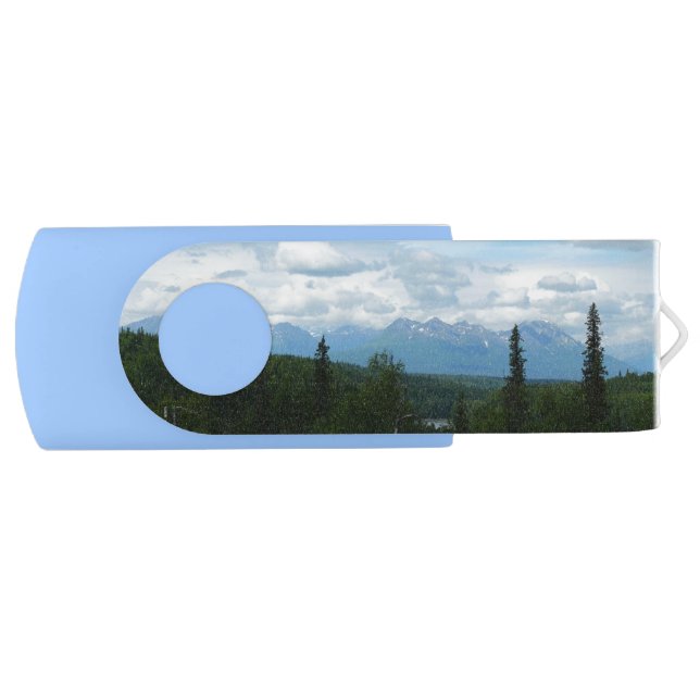 Alaskan Mountain Range Panoramic Photography Flash Drive (Front)