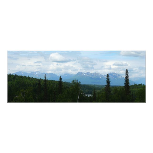 Alaskan Mountain Range Panoramic Photography Photo Print (Front)