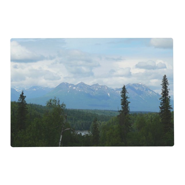 Alaskan Mountain Range Panoramic Photography Placemat (Front)
