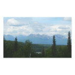 Alaskan Mountain Range Panoramic Photography Rectangular Sticker