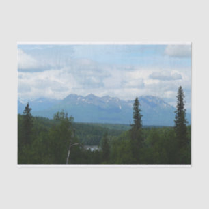 Alaskan Mountain Range Panoramic Photography Tissue Paper