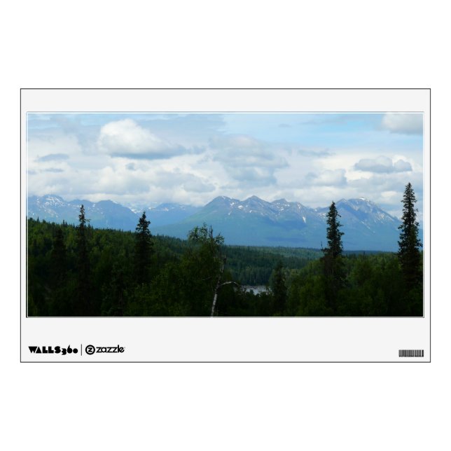 Alaskan Mountain Range Panoramic Photography Wall Decal (Front)