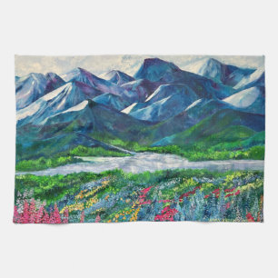 Alaskan Mountains Kitchen Towels
