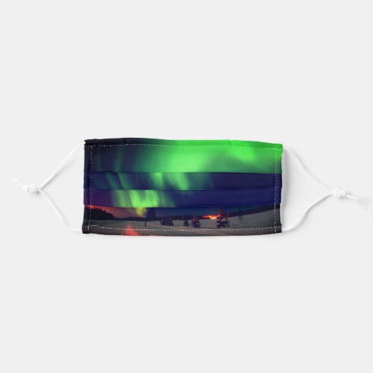 Alaskan Northern Lights Photo Adult Cloth Face Mask (Front, Folded)