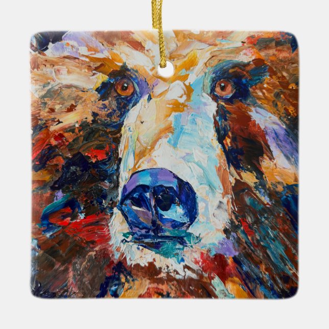 Alaskan ornament "In the Bear's Gaze" (Front)