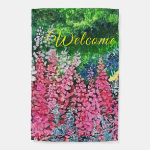 Alaskan Peonies& Fireweed welcome Garden Flag