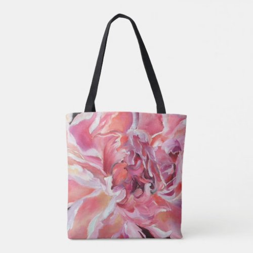 Alaskan Peonies Floral Tote Bag