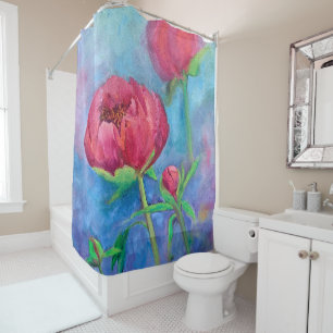 Alaskan Peonies Shower Curtain