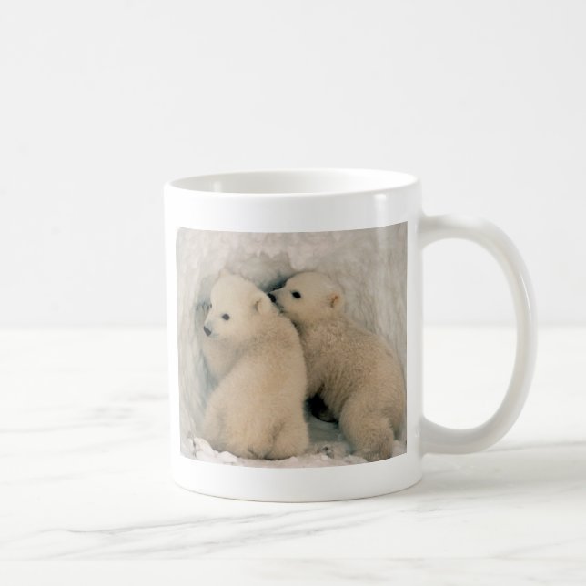 Alaskan Polar Bear Cubs Coffee Mug (Right)