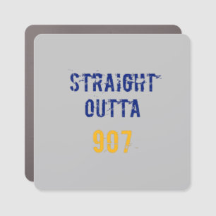 Alaskan Pride: Straight Outta 907 Car Magnet