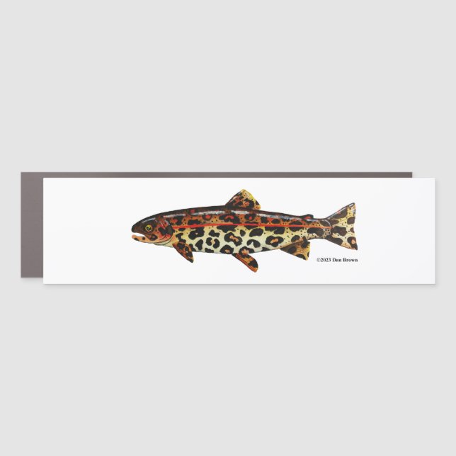 Alaskan Rainbow Trout Bumper Sticker Car Magnet (Front)