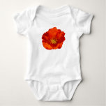 Alaskan Red Poppy Colorful Flower Baby Bodysuit