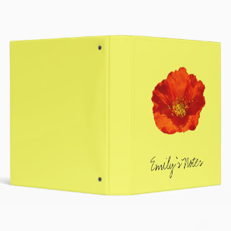 Alaskan Red Poppy Colorful Flower Binder