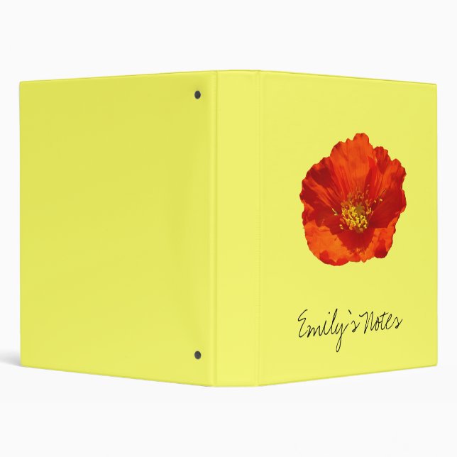 Alaskan Red Poppy Colorful Flower Binder (Background)