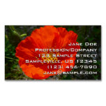 Alaskan Red Poppy Colorful Flower Business Card Magnet