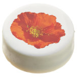 Alaskan Red Poppy Colorful Flower Chocolate Covered Oreo