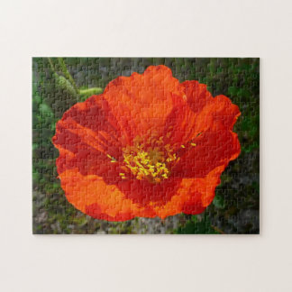 Alaskan Red Poppy Colorful Flower Jigsaw Puzzle