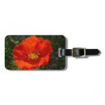 Alaskan Red Poppy Colorful Flower Luggage Tag