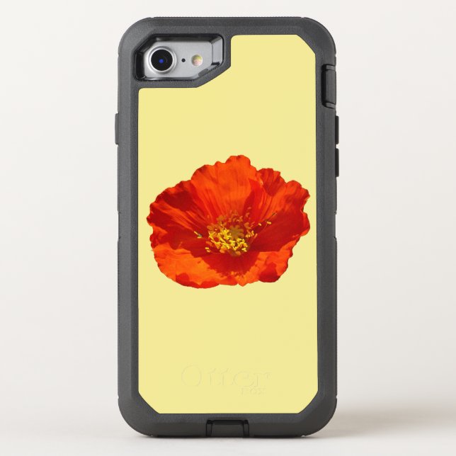 Alaskan Red Poppy Colorful Flower Otterbox iPhone Case (Back)