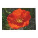 Alaskan Red Poppy Colorful Flower Placemat