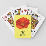 Alaskan Red Poppy Colorful Flower Playing Cards