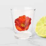 Alaskan Red Poppy Colorful Flower Shot Glass