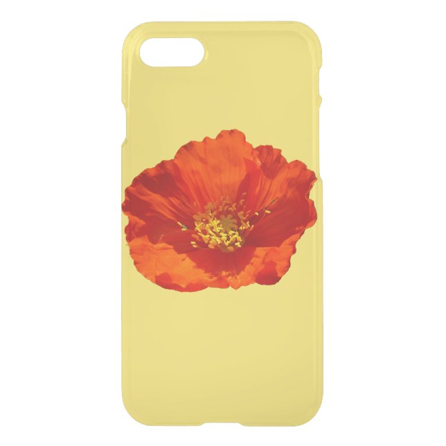 Alaskan Red Poppy Colorful Flower Uncommon iPhone Case (Back)