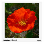 Alaskan Red Poppy Colorful Flower Wall Decal