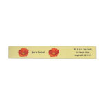 Alaskan Red Poppy Colorful Flower Wrap Around Label