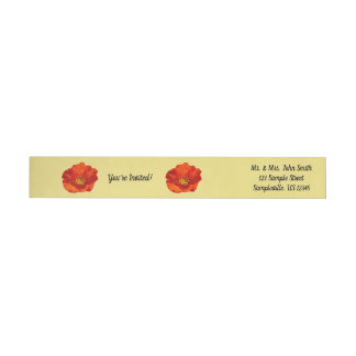 Alaskan Red Poppy Colorful Flower Wrap Around Label