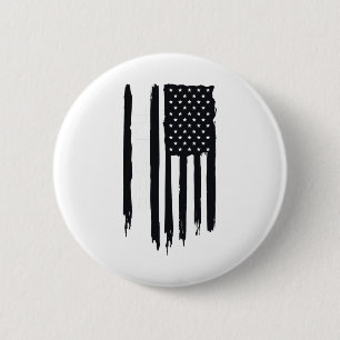 Alaskan Rugged Tundra American Flag Usa  Button