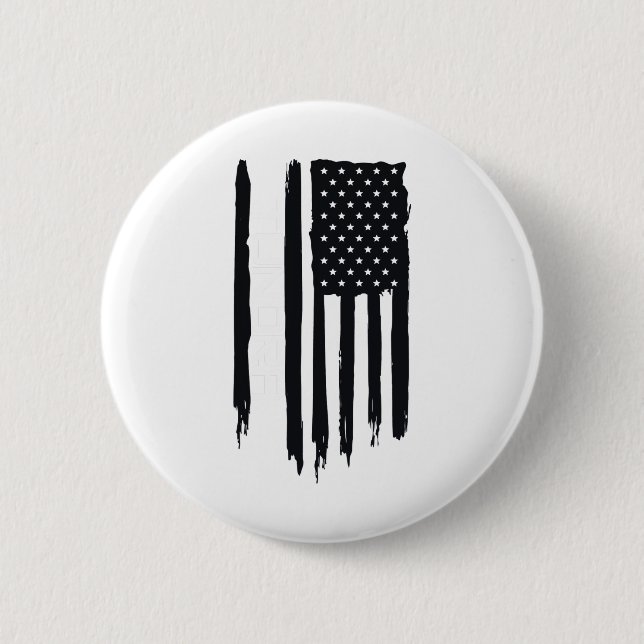 Alaskan Rugged Tundra American Flag Usa  Button (Front)