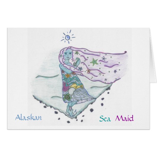 Alaskan Sea Maid with Sea Creatures Cards (Front Horizontal)