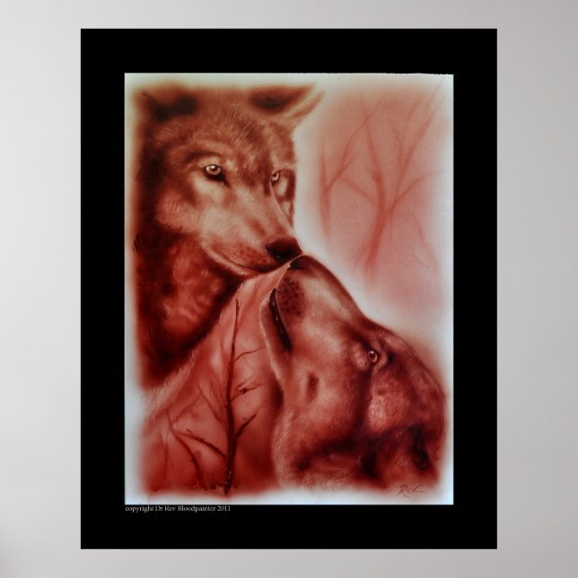 Alaskan Snow Wolves Poster (Front)