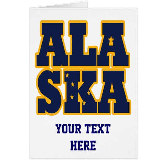 Alaskan State flag text Cards (Front)