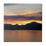 Alaskan Sunset I Beautiful Alaska Photography Ceramic Tile