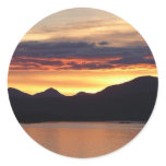 Alaskan Sunset I Beautiful Alaska Photography Classic Round Sticker