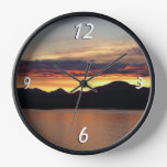 Alaskan Sunset I Beautiful Alaska Photography Clock