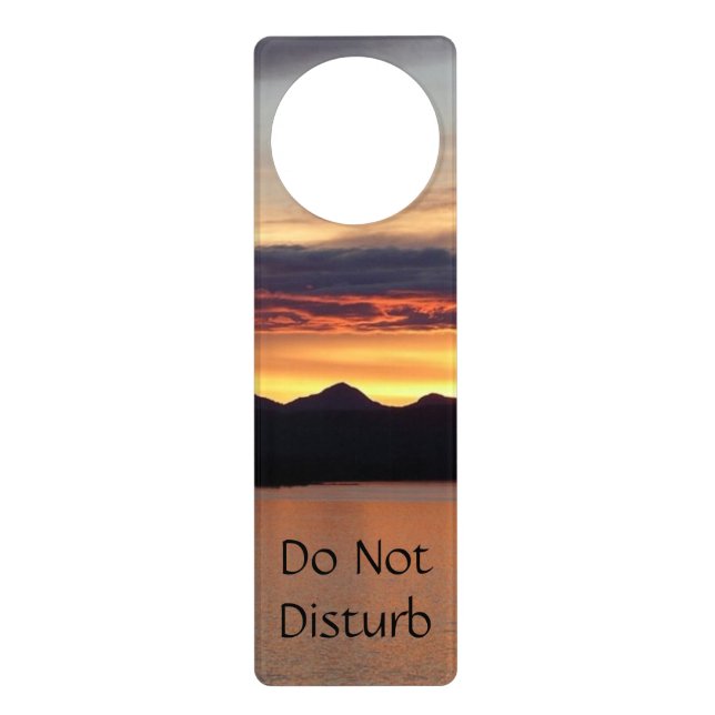 Alaskan Sunset I Beautiful Alaska Photography Door Hanger (Front)