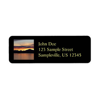 Alaskan Sunset I Beautiful Alaska Photography Label