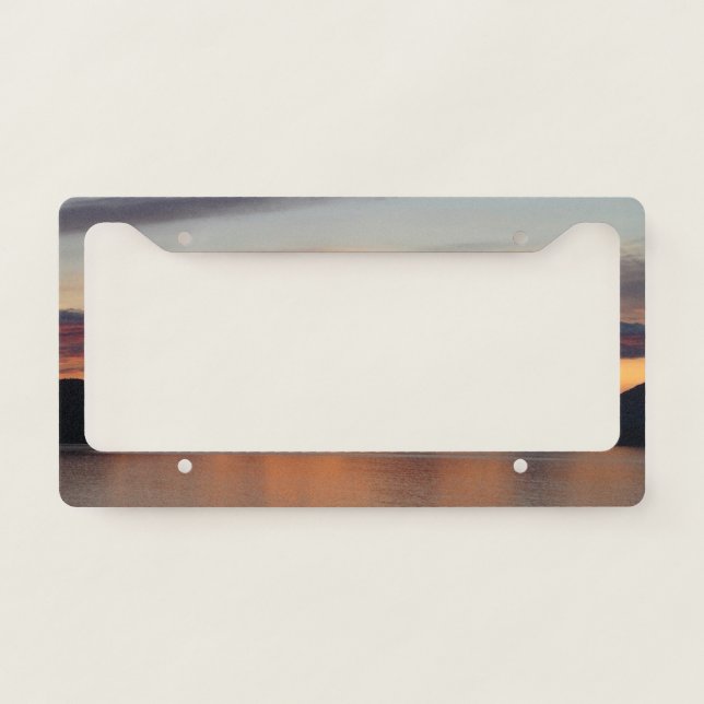 Alaskan Sunset I Beautiful Alaska Photography License Plate Frame (Front)