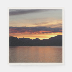 Alaskan Sunset I Beautiful Alaska Photography Napkins