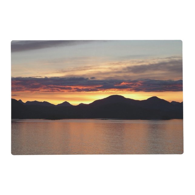 Alaskan Sunset I Beautiful Alaska Photography Placemat (Front)